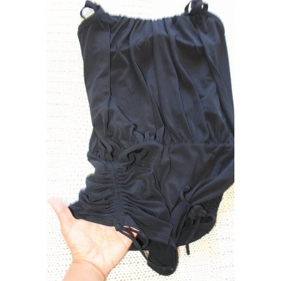 Magicsuit Shelly one piece Solid black swimsuit Underwire Size 6 drawstrings - Picture 10 of 12